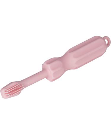 Baby Molar Toothbrush - Silicone Teething & Tooth Care for Babies (Pink) | Gentle Massage & Clean - Buy Online on GoSupps.com