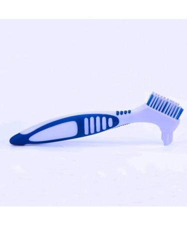 Persdico Eco-Friendly Denture Toothbrush Double Brush Head Soft Non-Slip Handle for Effective Cleaning - Buy Online on GoSupps.com