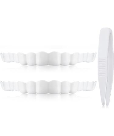 Buy 2 Pieces Instant Veneers Dentures - Fake Teeth for Men & Women | Serrated Smile Tip & Mini Tweezers - Affordable International Shipping - Buy Online on GoSupps.com