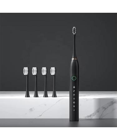 X-2 Sonic Electric Toothbrush (White) with 4 Brush Heads | Ultra Sonic Motor, 6 Modes, Smart Timer | Long Lasting Charge for Adults and Kids - Buy Online on GoSupps.com