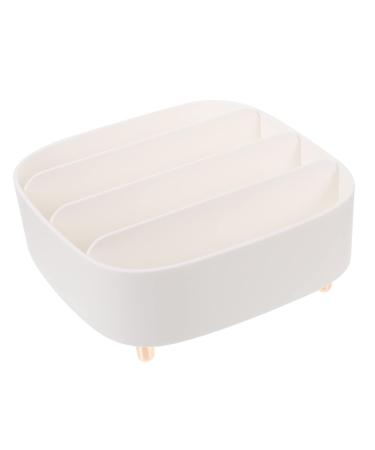 Angoily Box Makeup Storage Box Eyeshadow Make up Holder Makeup Blush Divided Palettes Holder Grid Bracket 20.6X20X8.6CM White