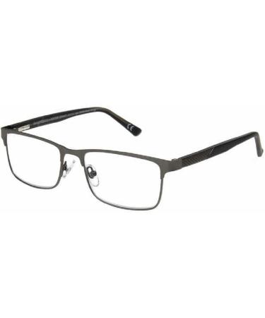 Foster Grant Kyne Full Metal Square Reading Glasses 3-Pack - Satin Gunmetal Matte Black Satin Dark - Strength 3.00 | International Shipping Available - Buy Online on GoSupps.com