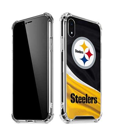 Skinit Clear Phone Case Compatible with iPhone XR - Officially Licensed NFL Pittsburgh Steelers Design