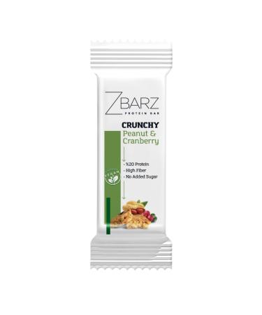 Zbarz protein bar vegan & without sugar addition (peanut crannberries 12 x 35g) - fitness protein bar without chocolate & milk - sugar -free sweets & healthy snacks - protein bar bar peanut crannberrys