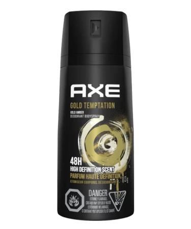 Axe Gold Temptation Body Spray Antiperspirant & Deodorant 4oz - Pack of 6 Cans | 48-Hour Odor Protection - Buy Online on GoSupps.com