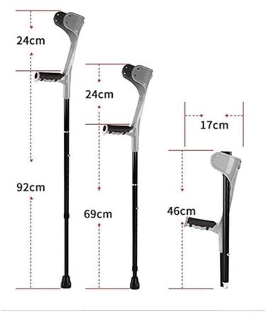 ATHUAHLR Forearm Crutches Adjustable Crutch Folding Elbow Aluminum Alloy Elbow Folding Adult Elbow Forearm Crutches Collapsible Medical Arm Cuff Crutch Walker with Height Adjustable Portable - Buy Online on GoSupps.com