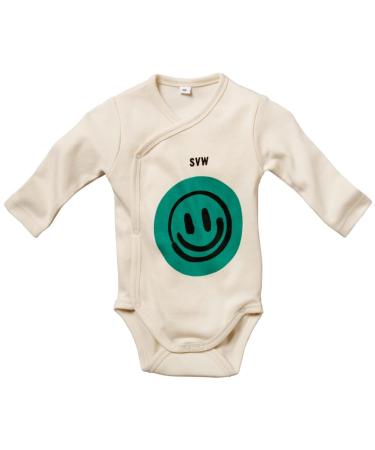 Werder Bremen GOTS Smiley Baby Body 68 off white