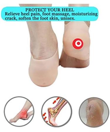 Keepbest Invisible Height Increase Insoles - 4cm Silicone Heel Socks for Men & Women - White - Buy Online on GoSupps.com