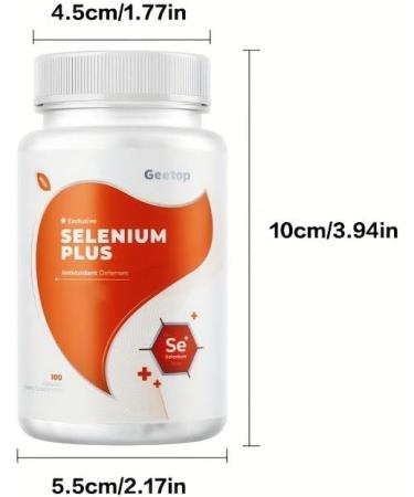 Geetop Selenium 200mcg Thyroid Support Supplement for Women and Men Vegan Capsules HealthcareSupplement Tiroides Suplementos - Buy Online on GoSupps.com