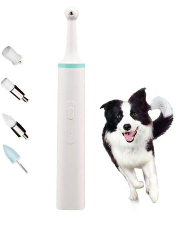 Dog Teeth Electric Polisher Tartar Remove Stain Teeth Cleaner with 4 Brush Head Tooth Scaler Puppy Dental Care Cleaning Toods Kit for Dogs Cats