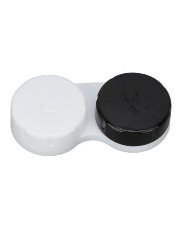 Portable Contact Lens Storage Box - Black & White Mini Case for Easy Travel | Soft Contact Lenses Organizer - Buy Online on GoSupps.com