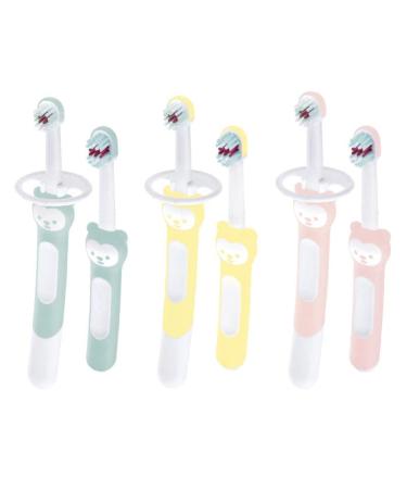 Mam |5+ months toothbrush set (random color) - 1 learning toothbrush + 1 baby toothbrush - to learn the teeth in 2 steps randomly 1 piece (1 Pack)