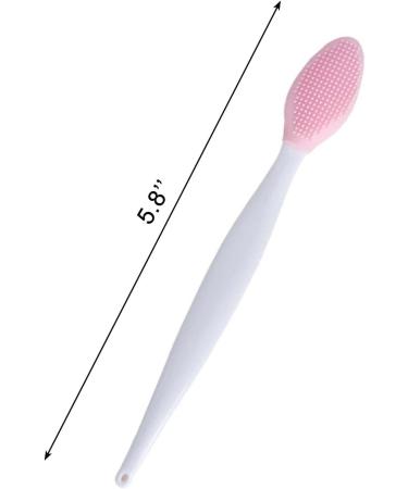 3pcs Soft Silicone Exfoliating Lip Brush Tool for Plump, Smooth & Fuller Lips - Double-sided Lip Brush Face Cleaning Applicator (Pink Yellow Green) - Buy Online on GoSupps.com