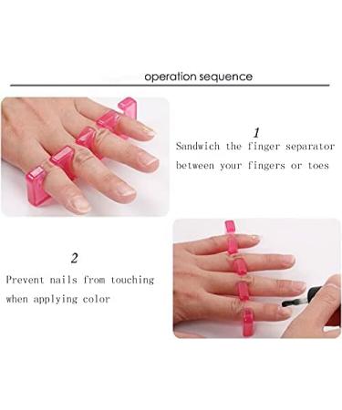 FRAVA Gel Toe Separators - Ideal for Pedicure, Manicure, Yoga Toes & Nail Painting (2 Pairs, Pink) - Buy Online on GoSupps.com
