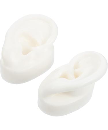 ibasenice Silicone Ear Model: Soft Silicone Artificial Ear Model for Jewelry Earrings Display 1 Pair White - Buy Online on GoSupps.com