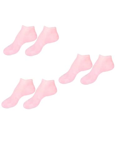 minkissy 3 Pairs Sock Foot Moisturizer for Dry Feet Gel Dry-Proof Skin Soles Booties Lotion Skin Protect Soles Sole Pad Heel Sebs Women's Pink