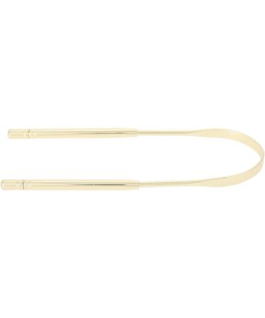 Dykaae Tongue Scraper - Stainless Steel Fresh Breath Cleaner for Adults & Children | Gold Metal Tongue Brush - Buy Online on GoSupps.com