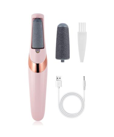 Nicoone Electric Foot File USB Rechargeable Feet Hard Skin Remover 2 Speeds Waterproof Callus Remover for Dry Dead Cracked Feet with 2 Roller Heads