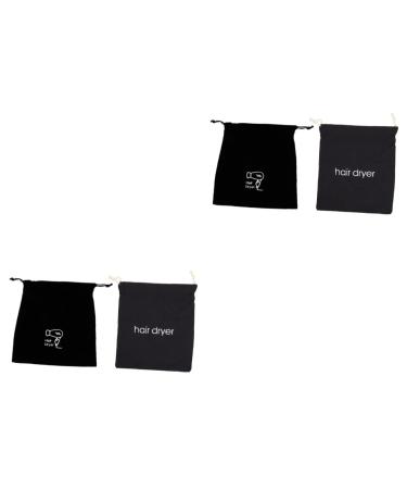 Didiseaon 4 Pcs Hair Dryer Storage Bag Storage Bags Cotton Drawstring Bags Drawstring Pouch Travel