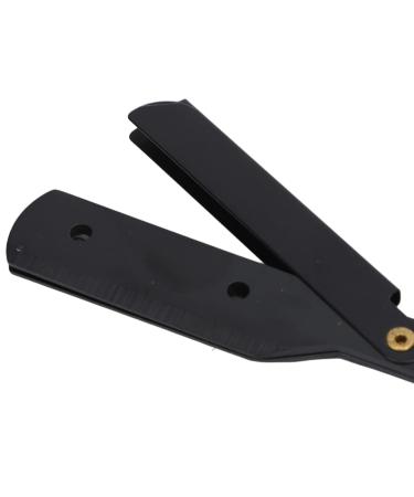 Folding Manual Shaver Razor - Stainless Steel Wooden Handle Portable with PU Leather Case for Travel & Home Use - Buy Online on GoSupps.com