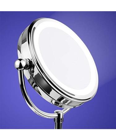 Mia Beauty Vanity Mirror 10X/1X Magnification Double-Sided Cordless Led Lighted Beautiful Polished Chrome Finish 11.5 Inches High For Women Hair Stylists Cosmetologists 1Pc - Buy Online on GoSupps.com