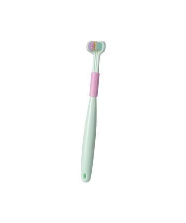 Frdun 3-page toothbrush toothbrush with soft bristles gentle cleaning 3 heads toothbrush three-angle toothbrush deep cleaning for children and adult Children Models Mintgr n