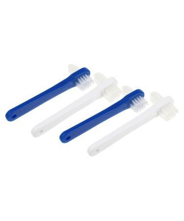Homsfou 4 pieces double -headed toothbrush double -sided prosthesis brush double -sided toothbrush denture brushes denture brush tools toothbrushes dentures prosthesis prosthesis cleaner