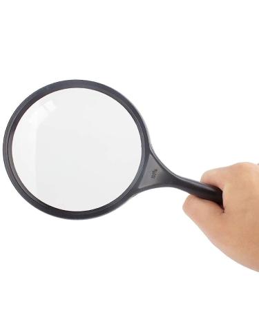 Magnifying Glass 10X Handheld Large Magnifying Glass for Seniors Reading Soldemagnifier/Black Comfortable Anniversary
