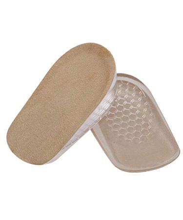 BESTOYARD 1cm Invisible Height Increase Insoles Half Insoles for Shock Absorption Lift Heel Size S (Apricot)