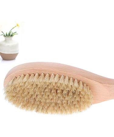 Natural Beechwood Bath Brush with Boar Bristles - Long Handled Wooden Body Brush for Spa Experience - Buy Online on GoSupps.com