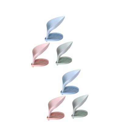Ciieeo 6 Pcs Soap Draining Dish Double Layer Small Waterfall Soap Dish Shower Soap Container Soap Cases Bath Rinse Cup Bar Soap Holder Travel Soap Dish Decorative Trays Tub