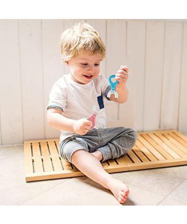 LandVK U-Shaped Silicone Toothbrush for Kids 2-6 Years - Pack of 2 (Multicolor) | Manual Whitening & Mouth-Cleaning Brush - Buy Online on GoSupps.com