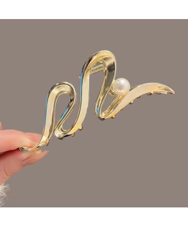 Metal Pearl Hair Claw Clips - Nonslip Wedding Hair Accessories for Women and Girls - Buy Online on GoSupps.com