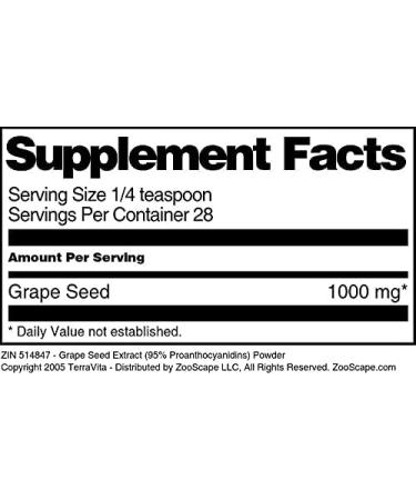 Grape Seed Extract (95% Proanthocyanidins) Powder (1 oz ZIN: 514847) - 3 Pack - Buy Online on GoSupps.com