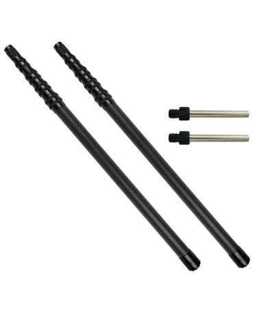 Telescoping Tarp Poles, Replacement Canopy Adjustable Carbon Fiber Rods Set of 2, Portable & Lightweight Tent Tarps for Awning, Outdoor Camping, Hiking 2.1M