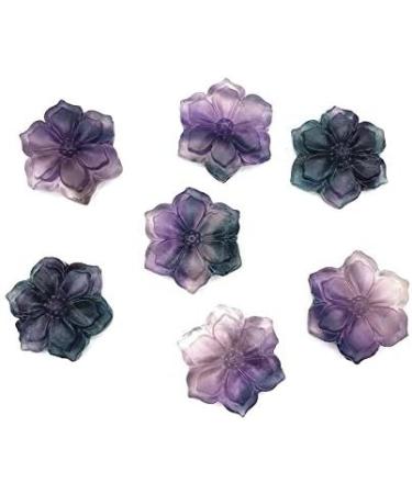 Beautiful 1PC Natural Fluorite Bauhinia Shaped Crystal Flower Stones Hand Carved Crystal Decor Natural Quartz Crystals Chakra Reiki Balancing - Buy Online on GoSupps.com