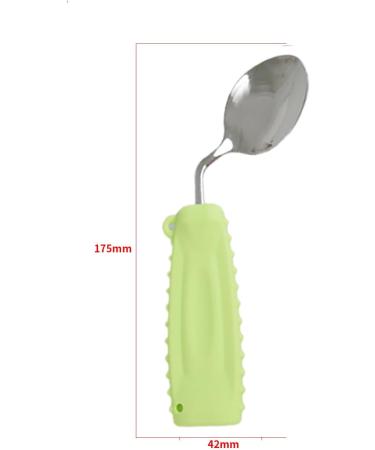 Adaptive Utensils Curved Utensil Angled Spoon and Fork Self Eating for Tremors Parkinsons Limited or Elderly - Buy Online on GoSupps.com