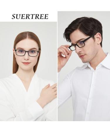 Suertree Blue Light Filter Distance Glasses for Women & Men - Lightweight Myopia Glasses -2.5 Black - Buy Online on GoSupps.com