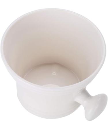 Foam Shaving Cream Bowl ABS 11x11x8cm - White | Shaving Soap Bowl for Men's Beard Cleaning at Barber Salon or Personal Use - Buy Online on GoSupps.com