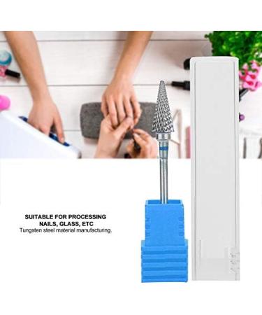 Lyrlody Nail Drill - Professional Conical Tungsten Steel Tip for Manicure Pedicure Gel & Acrylic Nail Art - Medium Grained (Blue Label) - Buy Online on GoSupps.com