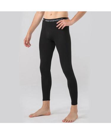 Hycoprot Men's Compression Pants - Fast-Drying Running Leggings | Breathable Sports Tights for Basketball & Fitness | Black XL - Buy Online on GoSupps.com
