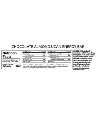 UCAN Chocolate Almond Butter Energy Bars - Vegan, Non-GMO, Gluten-Free (12 Pack - 1.4 oz) - Buy Online on GoSupps.com