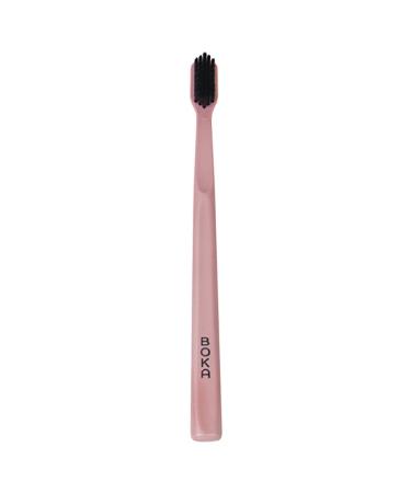 Boka Classic Activated-Charcoal Toothbrush Soft Pink 1 Toothbrush
