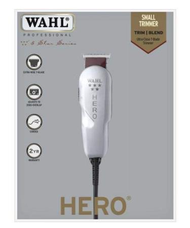 Wahl Professional 5-Star Hero Corded T Blade Trimmer Great for Barbers and Stylists Powerful Standard Electromagnetic Motor Includes 3 Guides Oil and Cleaning Brush