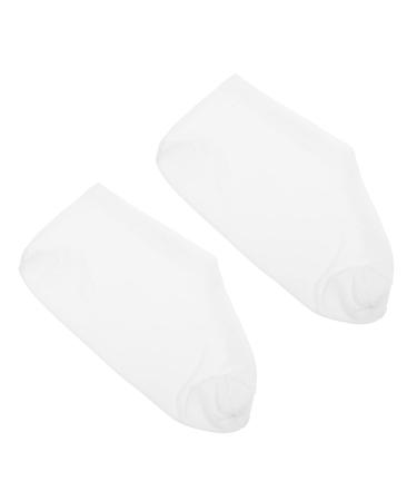 Ipetboom 4pairs Moisturizing Socks Spa Gloves Dry Feet Socks Moisturizer Socks Cotton Moisture Enhancing Socks Stretch Boat Socks Anti-Crack Foot Elastic Stockings Cotton Spandex White