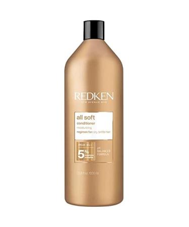 Redken |Rinse for dry and fragile hair enlivened and hydrated with fatty acids antioxidants and argan oil all soft conditioner 1 l (1 Pack)