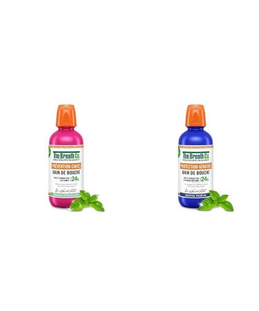 The Breath Co. - Bain de Bouche Sans Alcool - Formule d velopp e par un dentiste - Haleine Fra che pendant 12 heures* - Pr vention Caries 500ml + Protection Gencives 500ml (Lot de 2x500 ml) Pr vention Caries&protection Gencives Pack Eco