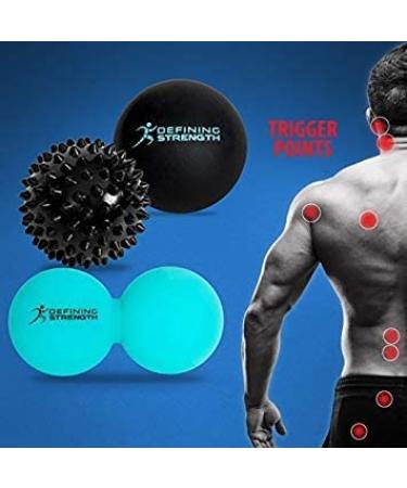 Massage Balls Set for Trigger Point Release - Spiky Lacrosse, Peanut Roller, Ideal for Plantar Fasciitis & Reflexology - Buy Online on GoSupps.com