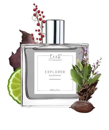 EMS Expllorer Perfume for Men | Woody Fresh Spicy Fragrance | EDP Strong and Long Lasting Spray | Luxury Gift for Him | (50ml / 1.7 Fl Oz)