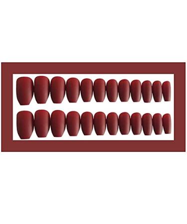 Chtom Thousands Nail Matte Long Coffin Armor Strip Fake Nail Patch Ballet Beauty (Color : Blue)